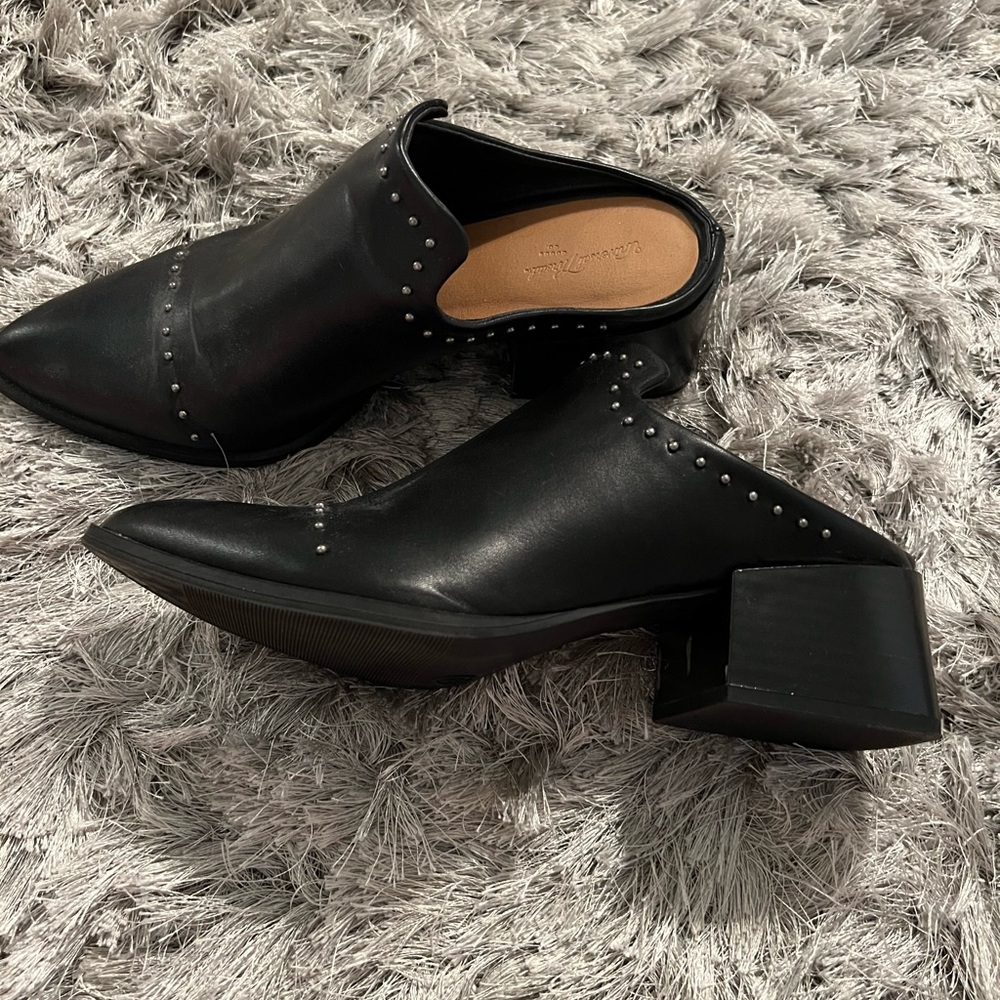 Black mule heels